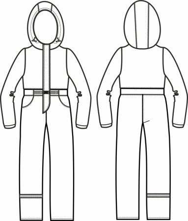 Технический эскиз комбинезона