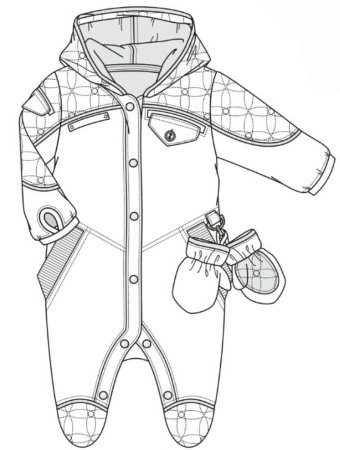 Комбинезоны детский набросок