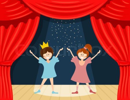 Дети и театр мультяшная