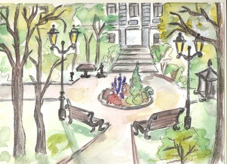 Эскиз сквера