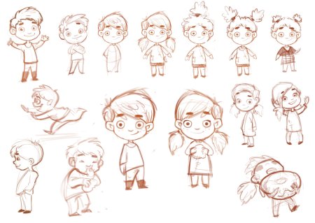 Скетч персонажи дети