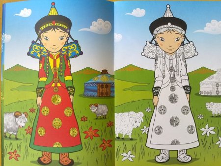 Бурятский национальный костюм рисунок