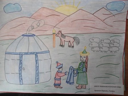 Рисунки на тему Сагаалган