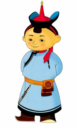 Бурятские дети в национальных костюмах