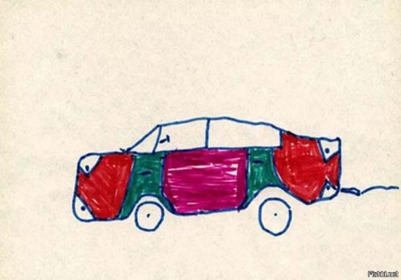 Плохо нарисованная машина