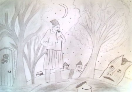 Рисунок Гоголя Гоголя Гоголя Заколдованное место