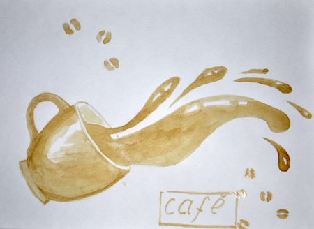 Кофейная живопись в детском саду