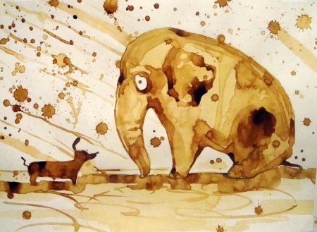 Рисование с помощью кофе