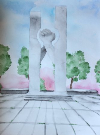 Достопримечательности Оренбурга рисунок