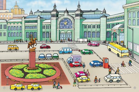 Нарисовать вокзал