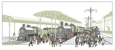 Вокзал детский рисунок