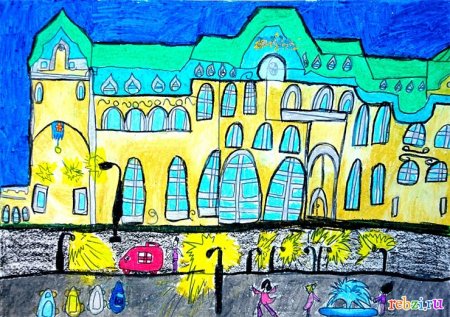 Вокзал Новосибирск главный рисунок