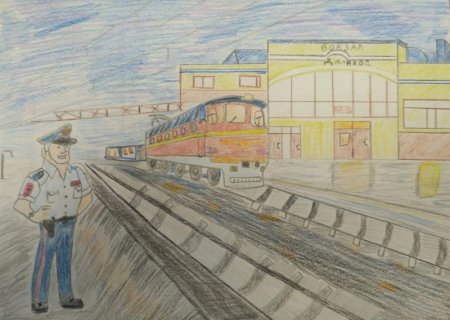 Вокзал карандашом