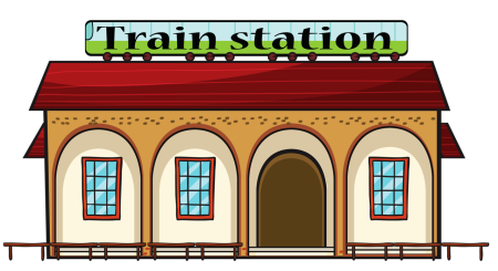 ЖД вокзал вектор