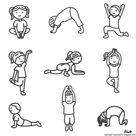 Рисование дети делают зарядку старшая группа