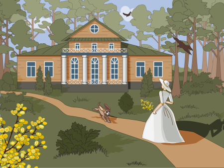 Усадьба рисунок 7 класс