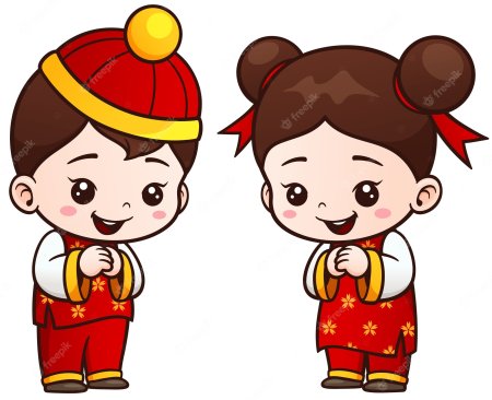 Мультяшные дети Китай