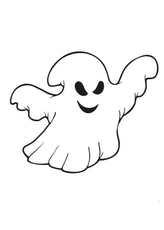 Привидение раскраска