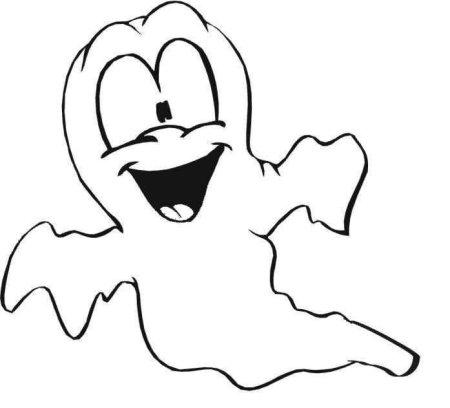 Раскраска привидение для детей