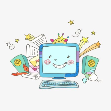 Компьютер мультяшка