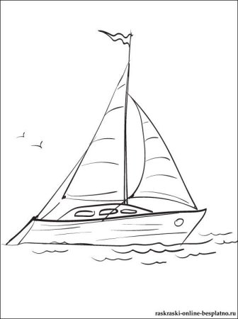 Морской пейзаж раскраска