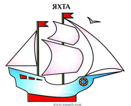 Яхта мультяшная