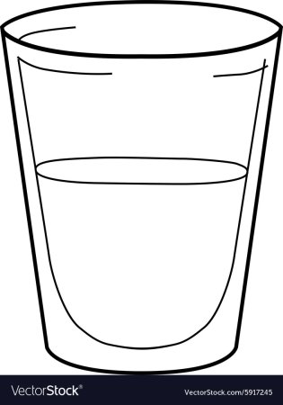 Стакан воды раскраска