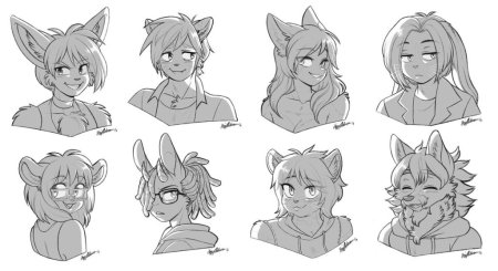 Простые стили рисования фурри