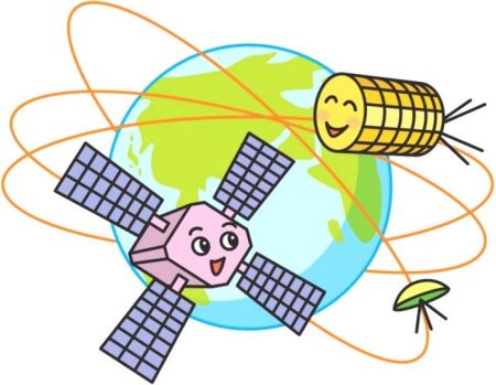 Спутник мультяшный