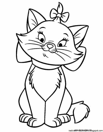 Кошки. Раскраска