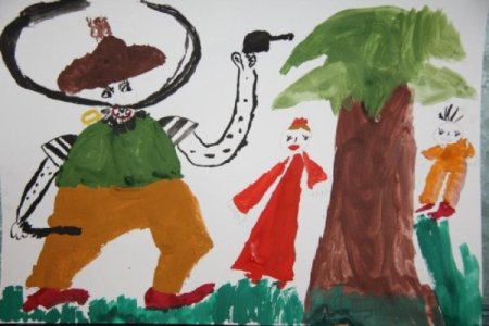 Бармалей рисование в старшей группе