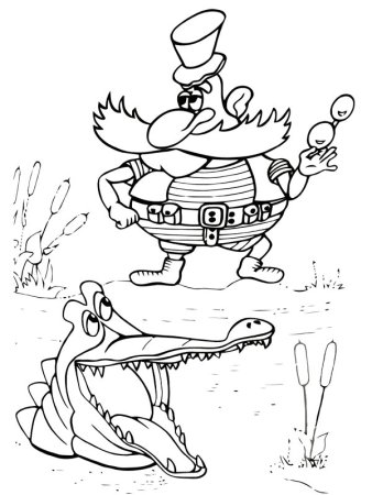 Раскраска Бармалей Чуковского