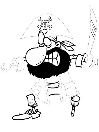 Бармалей раскраска для детей