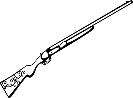 Ружье раскраска