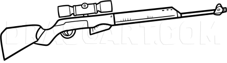 Раскраска пистолет дробовик