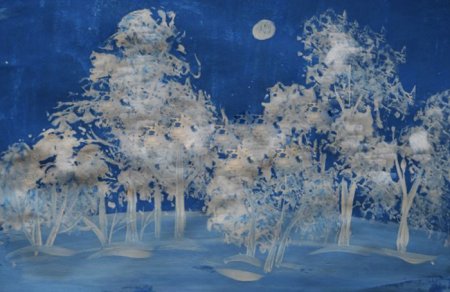 Нетрадиционное рисование зима