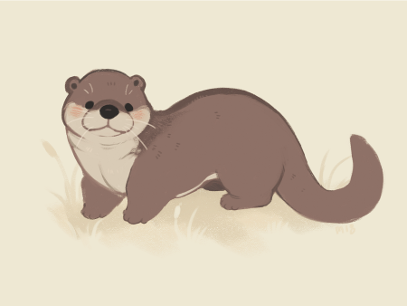 Выдра иллюстрация