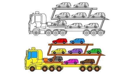 Раскраска автовоз