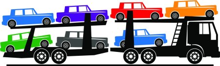 Пиктограмма автовоз с автомобилями