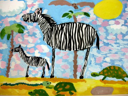 Детские работы в анималистическом жанре