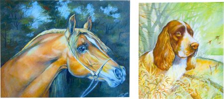 Анималистика гуашью