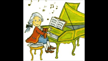 Моцарт рисунок для детей