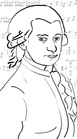 Нарисовать Моцарта