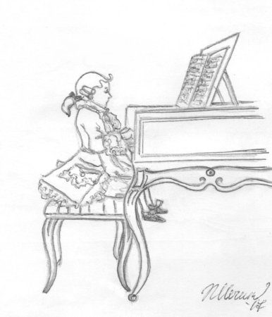 Клавесин раскраска