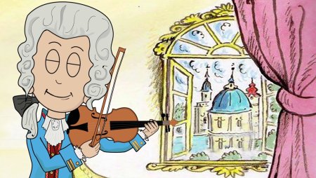 Вольфганг Амадей Моцарт рисунок для детей