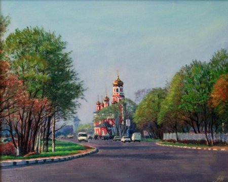 Рисунок Борисоглебского монастыря Дмитров