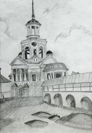 Дмитриевская башня Нижегородского Кремля рисунок