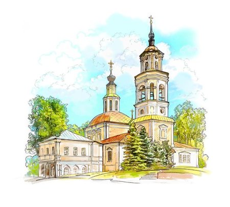 Рисование тульского Кремля