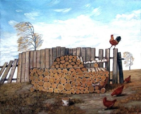 Дрова живопись