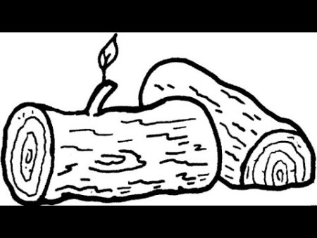 Полено раскраска